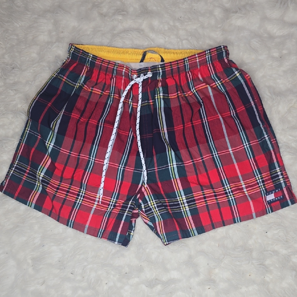 Tommy Hilfiger Multicolor Plaid Swim Shorts